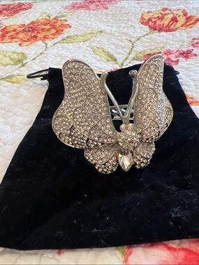 Kirk’s Folly Sparkling Silver Butterfly Bracelet Cuff